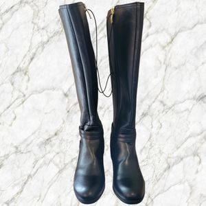 Very Nice, Liz Claiborne riding boots, full side zip, stretch, NWOT.